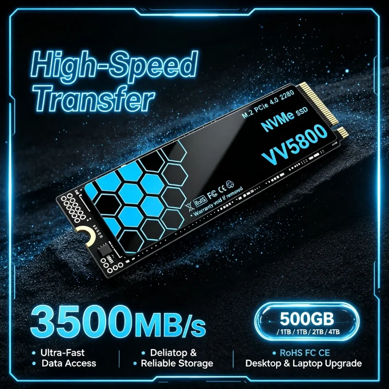 M.2 Nvme 4Tb Pcie 4.0 Ssd - VV5800 500GB 1TB 2TB 4TB SSD
