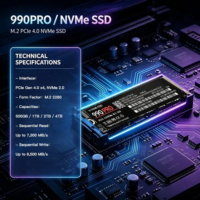 M.2 Nvme 4Tb Pcie 4.0 Ssd - SSD 990 PRO M.2 2280 NVMe