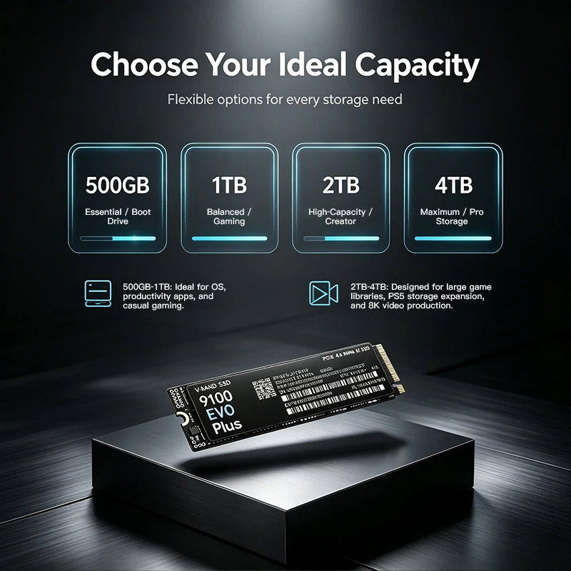 9100 EVO PLUS SSD M.2 NVMe – C - M.2 Nvme 4Tb Pcie 4.0 Ssd recensione e prezzo