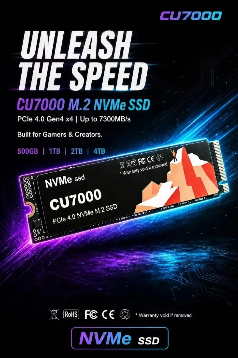 CU7000 SSD M.2 NVMe, unità a s - M.2 Nvme 4Tb Pcie 4.0 Ssd recensione e prezzo